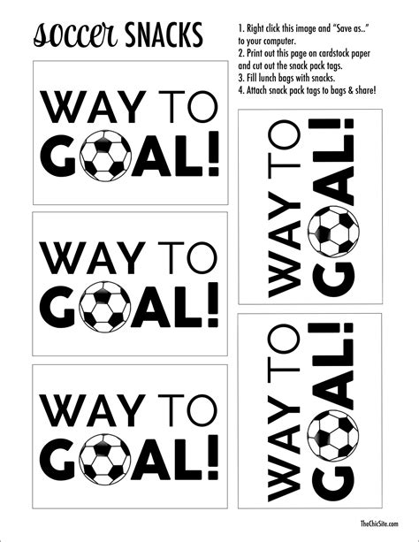 Way To Goal Soccer Printable